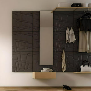 Decorative 3D Textured Feature Wall Panels with Contemporary Intriguing MAZE Design-Wall Panelling Brown