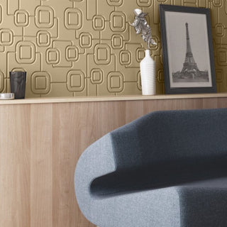 Decorative 3D Textured Feature Wall Panels in Gold Finish with Geometric SATURN Design-Gold-2 x 60x120cm / 23x47"-RadiatorCoversShop.com