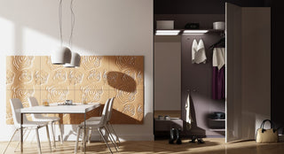 Decorative 3D Textured Feature Wall Panels in Gold Finish with Subtle ROSE Design Continuous Pattern-Gold-4 x 60x60cm / 23x23"-RadiatorCoversShop.com