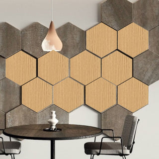 Decorative HEXAGONAL wall panels with varied thickness for textured 3D surface design, pack of 3-Wall Panelling > Decorative Wall Panels > Textured Wall Panels > 3D Wall Panels > Feature Wall Covering-RadiatorCoversShop.com