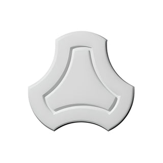 Decorative Wall Panels Gold Triangle Polygon shape routed outline detailing for rich 3D texture Pk3-Gold-One Pack of 3-RadiatorCoversShop.com