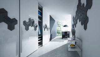 Decorative Wall Panels Gold Tetra Blocks shape routed down line pattern for rich 3D texture Pk3-Gold-One Pack of 3-RadiatorCoversShop.com