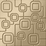 Decorative 3D Textured Feature Wall Panels in Gold Finish with Geometric SATURN Design-Gold-4 x 60x60cm / 23x23"-RadiatorCoversShop.com
