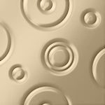 Decorative 3D Textured Feature Wall Panels in Gold Finish with Modern Oversized DROP Design-Gold-4 x 60x60cm / 23x23"-RadiatorCoversShop.com