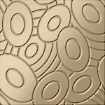 Decorative 3D Textured Feature Wall Panels in Gold Finish Sophisticated Elliptical GALAXY Design-Gold-4 x 60x60cm / 23x23"-RadiatorCoversShop.com