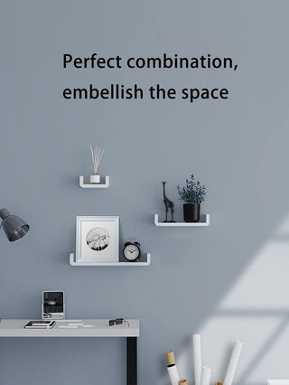 Wall Mounted Shelf, Display, Home Office, Study, Bathroom or Kitchen Storage Shelf-White-32x11x7-RadiatorCoversShop.com