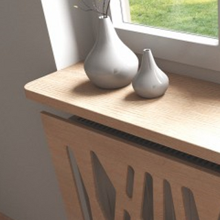 Made to Measure Oak Rounded Radiator Top Shelf Windowsill 1.8cm thickness material-Oak-20x72cm/ 8x28"-RadiatorCoversShop.com