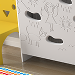 Children Radiator Cabinet Cover with Funky CLOUDS design for Kids Bedroom Nursery Playroom-Radiator Covers > Enclosed Radiator Cabinets > Children Designs Heater Cabinets > Radiator Casing for Kids Safety > Nursery Radiator Casing > Playroom Radiator Boxing > Cool Radiator cover baby room-RadiatorCoversShop.com