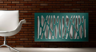 Stylish Radiator Cover with Unusual Futuristic GEO Design SATIN MATT Finish-Radiator Covers > Panel Radiator Covers > Modern Radiator Covers > Designer Radiator Cover > Custom Made Radiator Covers > Heater Grill Covers > Clip on Panel Covers > Made to Measure Radiator Cover-RadiatorCoversShop.com