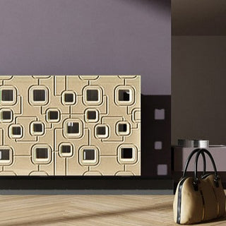 Bespoke Radiator Heater Cover in GOLD Finish with modern geometric SATURN Design Pattern-Gold-70x70cm-RadiatorCoversShop.com