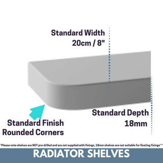 Made to Measure Rounded Radiator Top Shelf Windowsill made with strong 1.8cm thickness material-Radiator Shelf > Shelves above Radiator > Radiator Heater Shelves > Custom Made Radiator Shelves > Made to Measure Windowsills > Bespoke Shelf Window Sills > Matching Shelves above Radiator Covers-RadiatorCoversShop.com