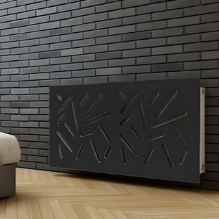 Modern Clip on Radiator Heater Cover with Trendy STICKS Design in SATIN MATT Finish-Radiator Covers > Panel Radiator Covers > Modern Radiator Covers > Designer Radiator Cover > Custom Made Radiator Covers > Heater Grill Covers > Clip on Panel Covers > Made to Measure Radiator Cover-RadiatorCoversShop.com
