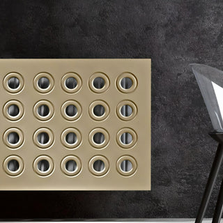 Made to Measure Radiator Heater Cover in GOLD Finish with Contemporary RINGS Design Pattern-Gold-RadiatorCoversShop.com