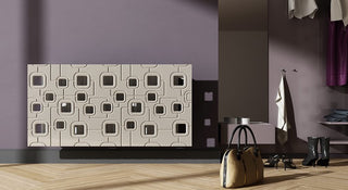 Bespoke Floating Radiator Heater Cover with geometric SATURN Design HIGH GLOSS Finish-Radiator Covers > Panel Radiator Covers > Modern Radiator Covers > Designer Radiator Cover > Custom Made Radiator Covers > Heater Grill Covers > Clip on Panel Covers > Made to Measure Radiator Cover-RadiatorCoversShop.com