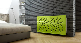 Modern Radiator Heater Cover with STICKS Design GLOSS Finish-Radiator Covers > Panel Radiator Covers > Modern Radiator Covers > Designer Radiator Cover > Custom Made Radiator Covers > Heater Grill Covers > Clip on Panel Covers > Made to Measure Radiator Cover-RadiatorCoversShop.com