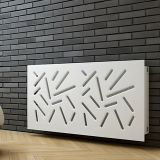 Modern Clip on Radiator Heater Cover with Trendy STICKS Design in SATIN MATT Finish-Radiator Covers > Panel Radiator Covers > Modern Radiator Covers > Designer Radiator Cover > Custom Made Radiator Covers > Heater Grill Covers > Clip on Panel Covers > Made to Measure Radiator Cover-RadiatorCoversShop.com