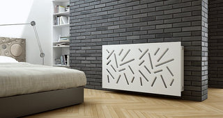 Modern Radiator Heater Cover STICKS Design White in 70 80 90 100 110 120 130 140 150 160 170 180cm-Radiator Covers > Panel Radiator Covers > Modern Radiator Covers > Designer Radiator Cover > Custom Made Radiator Covers > Heater Grill Covers > Clip on Panel Covers > Made to Measure Radiator Cover-RadiatorCoversShop.com