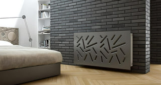 Modern Clip on Radiator Heater Cover with Trendy STICKS Design in SATIN MATT Finish-Radiator Covers > Panel Radiator Covers > Modern Radiator Covers > Designer Radiator Cover > Custom Made Radiator Covers > Heater Grill Covers > Clip on Panel Covers > Made to Measure Radiator Cover-RadiatorCoversShop.com