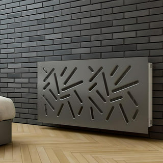 Modern Clip on Radiator Heater Cover with Trendy STICKS Design in SATIN MATT Finish-Radiator Covers > Panel Radiator Covers > Modern Radiator Covers > Designer Radiator Cover > Custom Made Radiator Covers > Heater Grill Covers > Clip on Panel Covers > Made to Measure Radiator Cover-RadiatorCoversShop.com