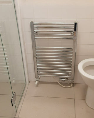 Towel Rail Radiator Cover Safety Panel protecting from burns in En-suit Cloaks Bathroom Heaters-White-70x70cm-RadiatorCoversShop.com