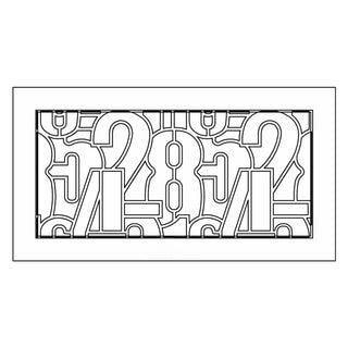 SALE White Framed Clip on Radiator Heater Covers with Classic decorative grille screening panel-Numbers 70x90cm-RadiatorCoversShop.com