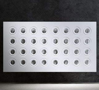 Made to Measure Radiator Heater Cover with Contemporary RINGS Design SATIN MATT Finish-Radiator Covers > Panel Radiator Covers > Modern Radiator Covers > Designer Radiator Cover > Custom Made Radiator Covers > Heater Grill Covers > Clip on Panel Covers > Made to Measure Radiator Cover-RadiatorCoversShop.com