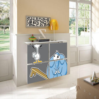 Children's Radiator Cabinet Cover CARTOON Duck & Elly Bench Friends Kids Bedroom Nursery Playroom-Radiator Covers > Floating Radiator box & Shelf > Children Design Heater Cabinets > Radiator Casing for Kids Safety > Nursery Radiator Casing > Playroom Radiator> Made toMeasure > Custom Designs Cover-RadiatorCoversShop.com