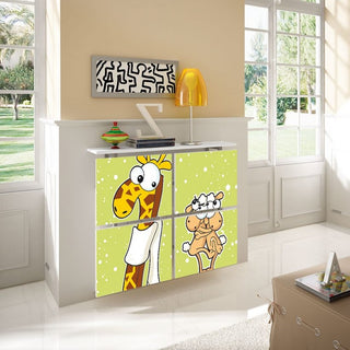 Children's Radiator Cabinet Cover Cartoon Giraffe Sheered Sheep design Kids Bedroom Nursery Playroom-Radiator Covers > Floating Radiator box & Shelf > Children Designs Heater Cabinets > Radiator Casing for Kids Safety > Nursery Radiator Casing > Playroom Radiator-RadiatorCoversShop.com
