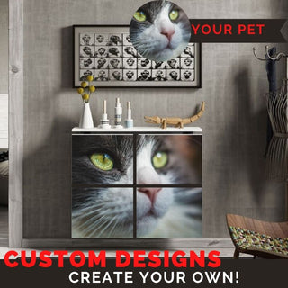 ADD ON Custom Print Personalisation photo on MINIMAL SQUARES LINES & TABLE Radiator Heater Cabinet-Radiator Covers > Floting Radiator Cabinets > Shelf Radiator Cover > Modern Radiator Covers > Designer Radiator Covers > Custom Made Heater Cover > Wall Mounted Cover > Made toMeasure > Custom Designs-RadiatorCoversShop.com