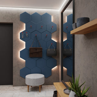 Decorative HEXAGONAL wall panels with varied thickness for textured 3D surface design, pack of 3-Wall Panelling > Decorative Wall Panels > Textured Wall Panels > 3D Wall Panels > Feature Wall Covering-RadiatorCoversShop.com