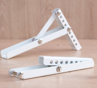 Heavy Duty Radiator Shelf Bracket Drill Free Installation White Metal Height Adjustable Fitting Pk 2-Radiator Covers > Modern Radiator Covers > Designer Radiator Cover > Floating Radiator Covers Fixings > Removable Covers Accessories-RadiatorCoversShop.com