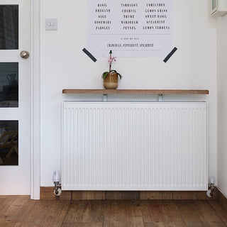 Heavy Duty Radiator Shelf Bracket Drill Free Installation White Metal Height Adjustable Fitting Pk 2-Radiator Covers > Modern Radiator Covers > Designer Radiator Cover > Floating Radiator Covers Fixings > Removable Covers Accessories-RadiatorCoversShop.com