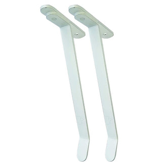 Easy Fit Radiator Shelf Brackets Drill Free Installation White Coated Steel Fitting Pk 2-Radiator Covers > Modern Radiator Covers > Designer Radiator Cover > Floating Radiator Covers Fixings > Removable Covers Accessories-RadiatorCoversShop.com
