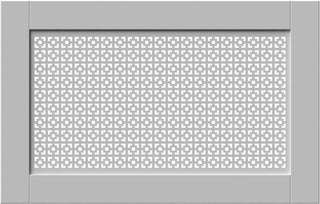 Elegant White Radiator Heater Covers with Classic CUBE decorative grille screening panel design-Radiator Covers > Panel Radiator Covers > Classic Radiator Covers > Designer Radiator Cover > Custom Made Radiator Covers > Heater Grill Covers > Clip on Panel Covers > Made to Measure Radiator Cover-RadiatorCoversShop.com