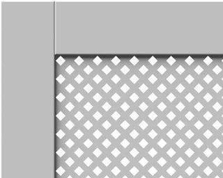 Classic White Floating Radiator Heater Covers with Elegant DIAMOND decorative grille screen panel-Radiator Covers > Panel Radiator Covers > Classic Radiator Covers > Designer Radiator Cover > Custom Made Radiator Covers > Heater Grill Covers > Clip on Panel Covers > Made to Measure Radiator Cover-RadiatorCoversShop.com