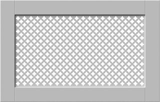 White Framed Clip on Radiator Heater Covers with Classic GEM decorative grille screening panel motif-Radiator Covers > Panel Radiator Covers > Classic Radiator Covers > Designer Radiator Cover > Custom Made Radiator Covers > Heater Grill Covers > Clip on Panel Covers > Made to Measure Radiator Cover-RadiatorCoversShop.com