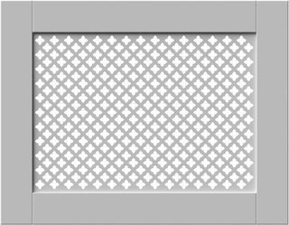 White Framed Clip on Radiator Heater Covers with Classic GEM decorative grille screening panel motif-Radiator Covers > Panel Radiator Covers > Classic Radiator Covers > Designer Radiator Cover > Custom Made Radiator Covers > Heater Grill Covers > Clip on Panel Covers > Made to Measure Radiator Cover-RadiatorCoversShop.com
