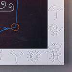 Kids Magnetic Blackboard chalkboard with CLOUDS frame design for Children’s Bedroom Playroom-Chalkboards > Blackboards > Home Notice Board > Children Play Boards-RadiatorCoversShop.com