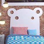 Kids HIPPO design single bed decorative Headboard for Children’s Bedroom Nursery Playroom-Headboards > Wall Protection > Kids Headboards > Children Bedroom Headboards-RadiatorCoversShop.com