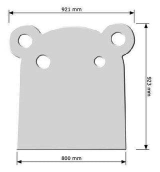 Kids HIPPO design single bed decorative Headboard for Children’s Bedroom Nursery Playroom-Headboards > Wall Protection > Kids Headboards > Children Bedroom Headboards-RadiatorCoversShop.com