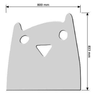 Kids KITTY design single bed decorative Headboard panel for Children’s Bedroom Nursery Playroom-Headboards > Wall Protection > Kids Headboards > Children Bedroom Headboards-RadiatorCoversShop.com
