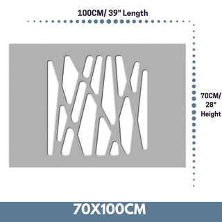 Radiator Heater Cover with Futuristic GEO Design WHITE 70 80 90 100 110 120 130 140 150 160 170 180-Radiator Covers > Panel Radiator Covers > Modern Radiator Covers > Designer Radiator Cover > Custom Made Radiator Covers > Heater Grill Covers > Clip on Panel Covers > Made to Measure Radiator Cover-RadiatorCoversShop.com