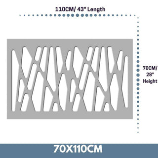 Radiator Heater Cover with Futuristic GEO Design WHITE 70 80 90 100 110 120 130 140 150 160 170 180-Radiator Covers > Panel Radiator Covers > Modern Radiator Covers > Designer Radiator Cover > Custom Made Radiator Covers > Heater Grill Covers > Clip on Panel Covers > Made to Measure Radiator Cover-RadiatorCoversShop.com
