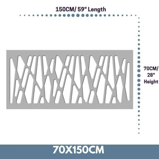 Radiator Heater Cover with Futuristic GEO Design WHITE 70 80 90 100 110 120 130 140 150 160 170 180-Radiator Covers > Panel Radiator Covers > Modern Radiator Covers > Designer Radiator Cover > Custom Made Radiator Covers > Heater Grill Covers > Clip on Panel Covers > Made to Measure Radiator Cover-RadiatorCoversShop.com