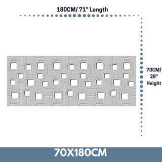Bespoke Radiator Heater Cover geometric SATURN Design WHITE available in lengths from 70cm to 180cm-Radiator Covers > Panel Radiator Covers > Modern Radiator Covers > Designer Radiator Cover > Custom Made Radiator Covers > Heater Grill Covers > Clip on Panel Covers > Made to Measure Radiator Cover-RadiatorCoversShop.com