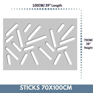 Modern Radiator Heater Cover STICKS Design White in 70 80 90 100 110 120 130 140 150 160 170 180cm-Radiator Covers > Panel Radiator Covers > Modern Radiator Covers > Designer Radiator Cover > Custom Made Radiator Covers > Heater Grill Covers > Clip on Panel Covers > Made to Measure Radiator Cover-RadiatorCoversShop.com