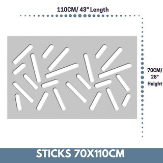 Modern Radiator Heater Cover STICKS Design White in 70 80 90 100 110 120 130 140 150 160 170 180cm-Radiator Covers > Panel Radiator Covers > Modern Radiator Covers > Designer Radiator Cover > Custom Made Radiator Covers > Heater Grill Covers > Clip on Panel Covers > Made to Measure Radiator Cover-RadiatorCoversShop.com