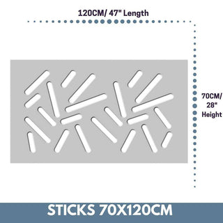 Modern Radiator Heater Cover STICKS Design White in 70 80 90 100 110 120 130 140 150 160 170 180cm-Radiator Covers > Panel Radiator Covers > Modern Radiator Covers > Designer Radiator Cover > Custom Made Radiator Covers > Heater Grill Covers > Clip on Panel Covers > Made to Measure Radiator Cover-RadiatorCoversShop.com