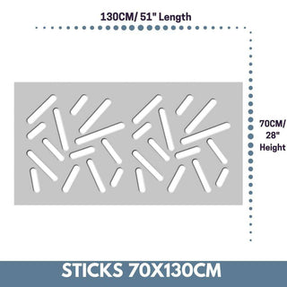 Modern Radiator Heater Cover STICKS Design White in 70 80 90 100 110 120 130 140 150 160 170 180cm-Radiator Covers > Panel Radiator Covers > Modern Radiator Covers > Designer Radiator Cover > Custom Made Radiator Covers > Heater Grill Covers > Clip on Panel Covers > Made to Measure Radiator Cover-RadiatorCoversShop.com