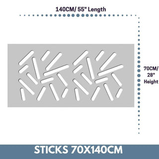 Modern Radiator Heater Cover STICKS Design White in 70 80 90 100 110 120 130 140 150 160 170 180cm-Radiator Covers > Panel Radiator Covers > Modern Radiator Covers > Designer Radiator Cover > Custom Made Radiator Covers > Heater Grill Covers > Clip on Panel Covers > Made to Measure Radiator Cover-RadiatorCoversShop.com